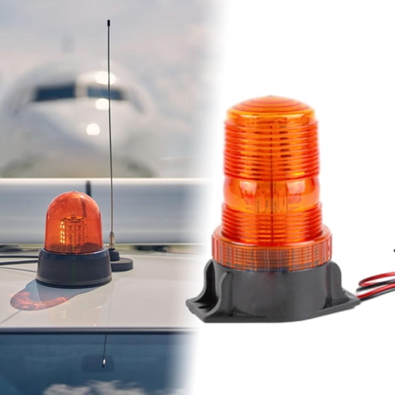 BAOSITY Generic Warning Light LED Strobe Light Easy to Install,Waterproof Flash Alarm Lamp for 12V 24V Vehicle,Tractor Bus Car yellow