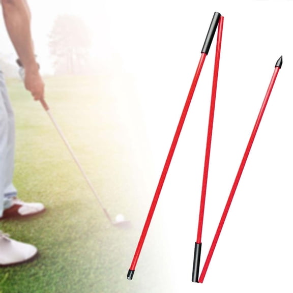 BAOSITY Golf Alignment Stick Golf Alignment Rod for Men Women Golfer with Storage Tube Golf Direction Stick for Aiming Swing Practice Red