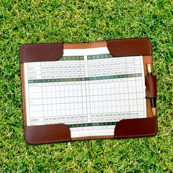 BAOSITY Golf Scorecard Holder, Yardage Book Cover, Exercise PU Leather, Golf Scorecard Golf Score Cards Holder for Game Outdoor Gifts