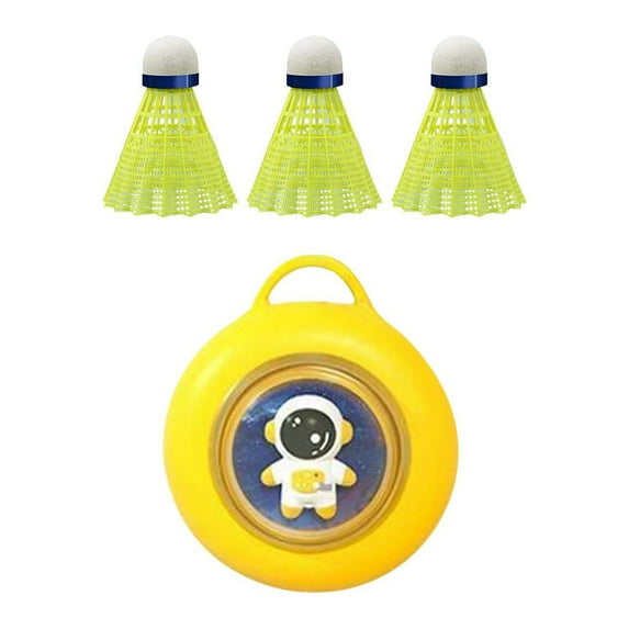 BAOSITY Hanging Badminton Trainer Badminton Training Interactive Toys 3 Balls Beginners Self Practice Training Device for Yellow