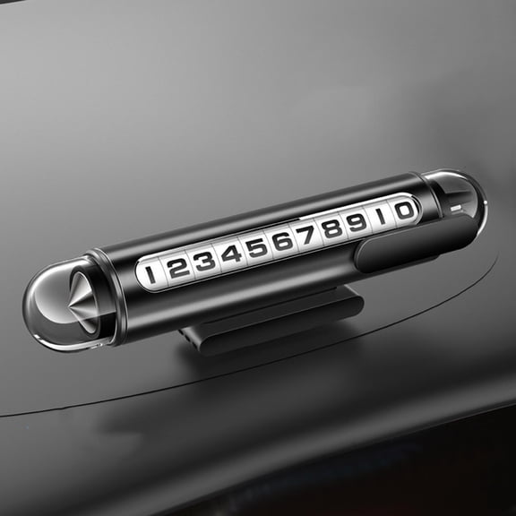 BAOSITY Hidden Parking Phone Number Card, Notification Phone Number Card, Car Temporary Parking Card for Buses Parking Automotive, black