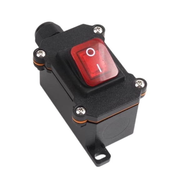 BAOSITY High Power Line Midway Waterproof Switch Outdoor Wire Switch Box Replaces Good Electrical Insulation Premium Ship Type Switch Red Light