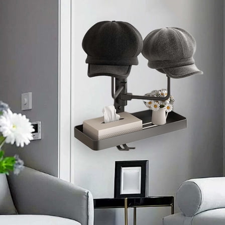 BAOSITY Holder ,Wall Mount ,Motorbike Rack ,Aluminum with Hook Storage Rack, Hanger Accessories for Volleyball Double ball