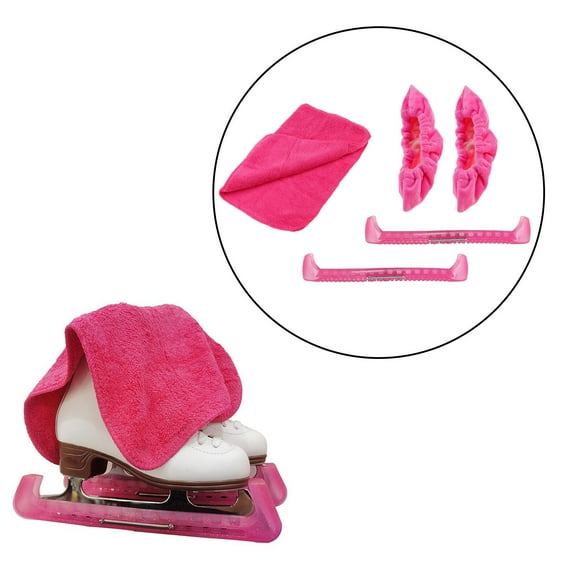 BAOSITY Ice Skate Blade Covers Durable Hockey Figure Skate Guards Ice Skating Covers Pink