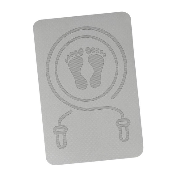 BAOSITY Jump Rope Mat Rope Skipping Mat Shockproof Antiskid Fitness Exercise Mat Jump Rope Pad for Home Gym Workout Pilates Training Gray