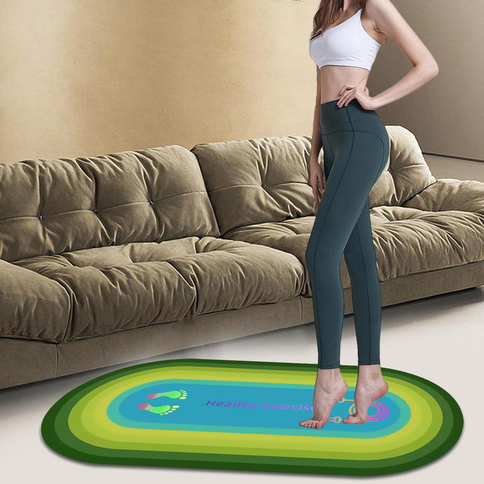 BAOSITY Jump Rope Mat Yoga Mat Non Slip Shock Absorbing High Density Exercise Mat Cushion for Home Gym Workout Pilates Sports Dancing Green