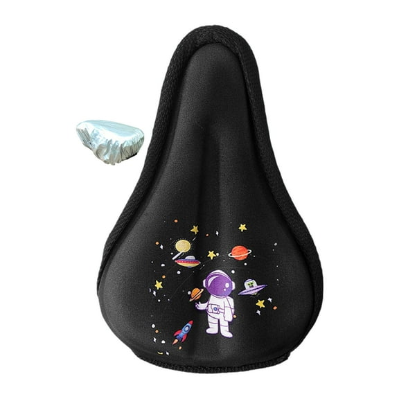 BAOSITY Kids Seat Cushion Cover Seat Protector Soft Small Easy to Install Black Thickened Childrens Bike Seat Cushion S Astronaut