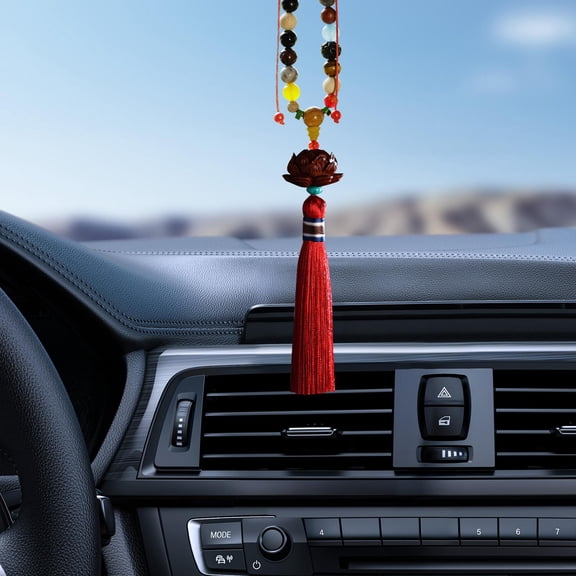 BAOSITY Lotus Car Hanging Decor Car Interior Accessories ,Lucky Car Hanging Ornament Car Pendant for Car Bedroom Office Women