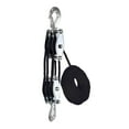 thumbnail image 1 of BAOSITY Manual Hand Lift Lifting Pulley Wheel Block and Tackle System 270 Degree Rotating Rope Pulley Hoist Heavy Duty Rope Hoist Pulley 3 wheels 15M black, 1 of 8