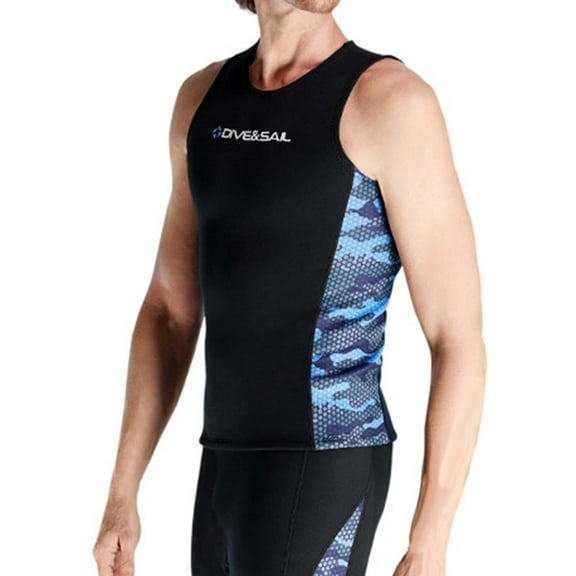 BAOSITY Men Wetsuit Vest Scuba Tops,Water Sports,Neoprene Soft Modern,Diving Sleeveless Vest,Wet Suit Vest Jacket for Swimming,Diving XXXL