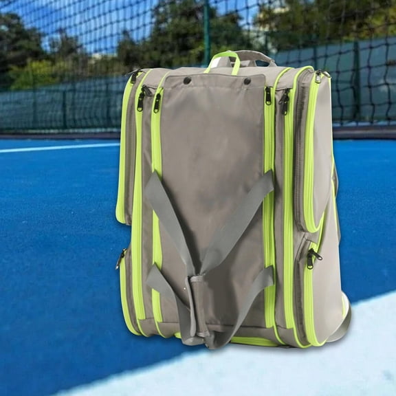 BAOSITY Pickleball Bag Duffle Bag Backpack Daypack Adjustable Sports Backpack Gear Storage Handbag for Pickleball Players Backpacking Gray Green