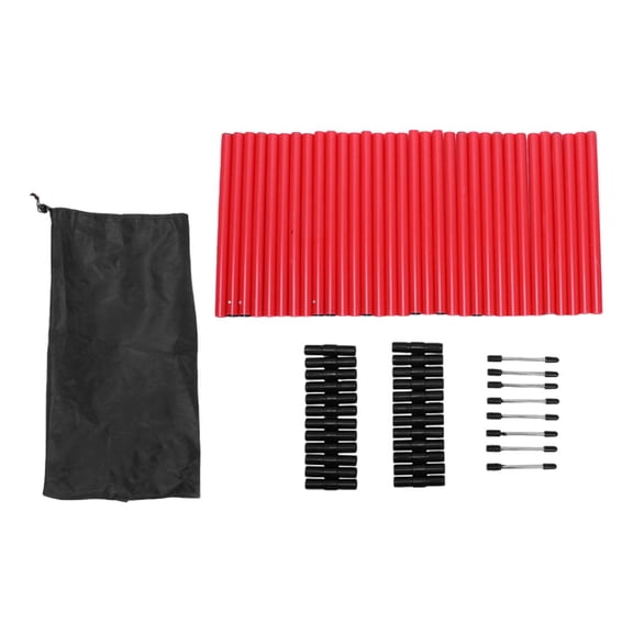 BAOSITY Soccer Training Sticks 6ft Adjustable for Basketball Workout Improve Agility Red