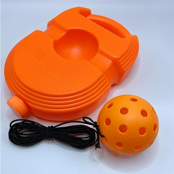 BAOSITY Solo Tennis Training Tennis Trainer Professional Exerciser with Ball Tennis Rebounder Tennis Training Tool for Outdoor Sports orange