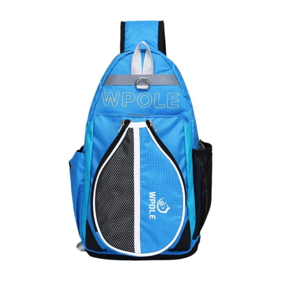 BAOSITY Table Tennis Bag Leisure Chest Bag Protector Case Waterproof Racket Pouch Paddles Crossbody Bag for Travel Racquet Home Women Large Blue