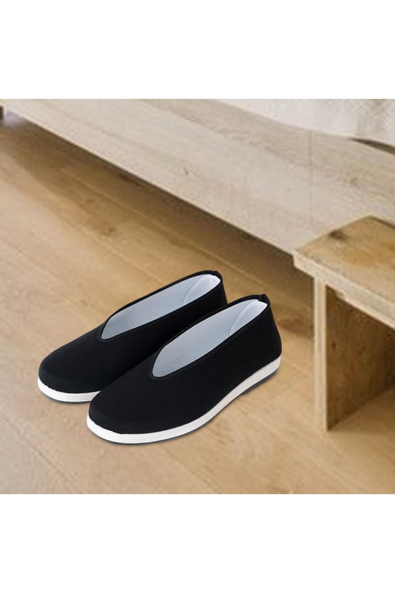 Tai Shoes Kung Fu Shoes, Anti Slip Rubber Sole,Breathable Comfortable Old Beijing Shoes Traditional Shoes 35
