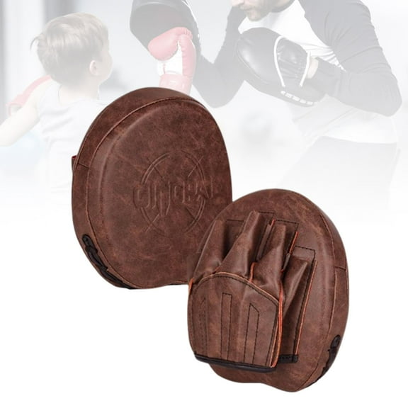 BAOSITY Training Hand Pad Boxing Punching Pad Focus Mitts Hand Target Boxing Pad for Taekwondo Coaching Strike Art Brown
