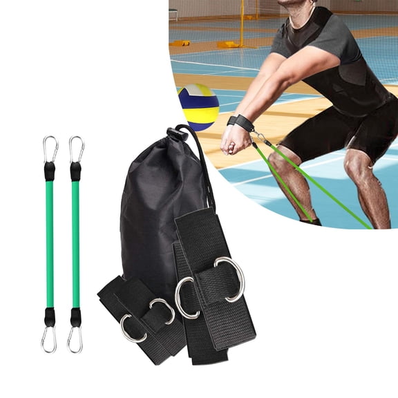 BAOSITY Volleyball Training Resistance Bands Set Training Aid Solo Practice Portable Elastic Belt for Arm Swing Agility Training , Green 40 lbs