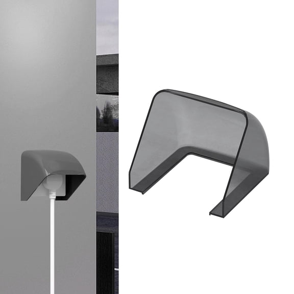 BAOSITY Wall Socket Box Receptacle Protector Dustproof Weatherproof Outlet Cover Outdoor Socket Waterproof Box for Kitchen Restaurant Black Clear