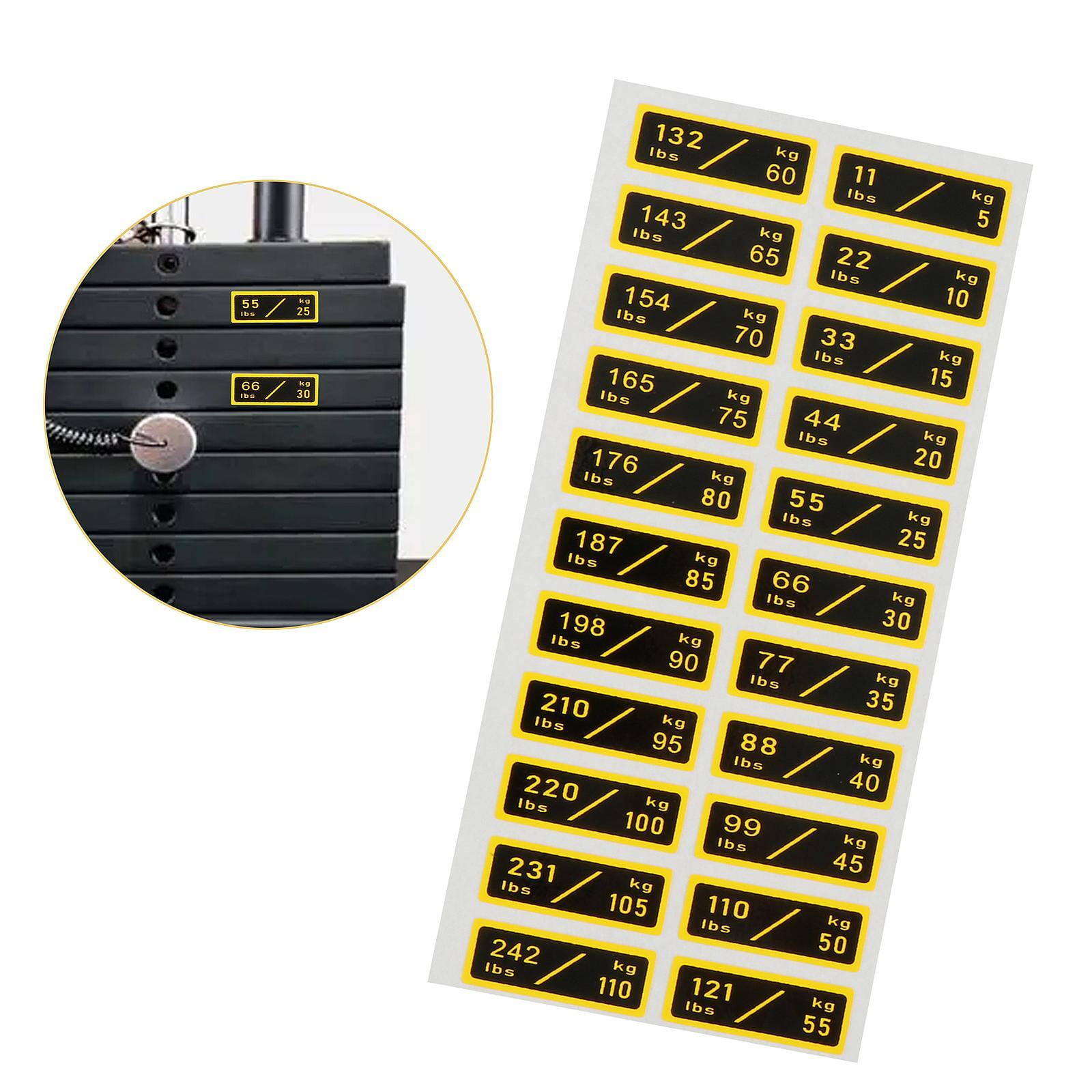 Weight Loaded Stickers BAOSITY Weight Stickers Weight Stack Labels 5-110kg Classification ...