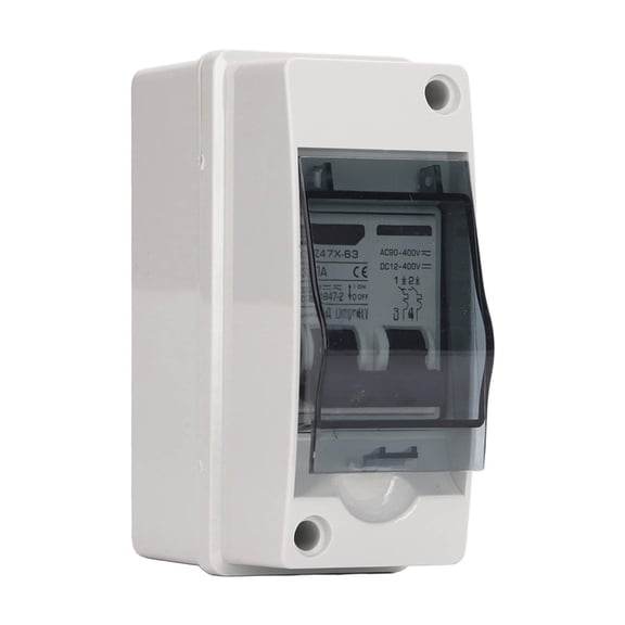BAOYI DC Miniature Circuit Breaker 2P 63 Amp Solar Disconnect Switch Isolator for Solar PV System DC 12V-400V AC 90-400V Waterproof IP65 Protection Safe Electrical Disconnect[cite: 1]