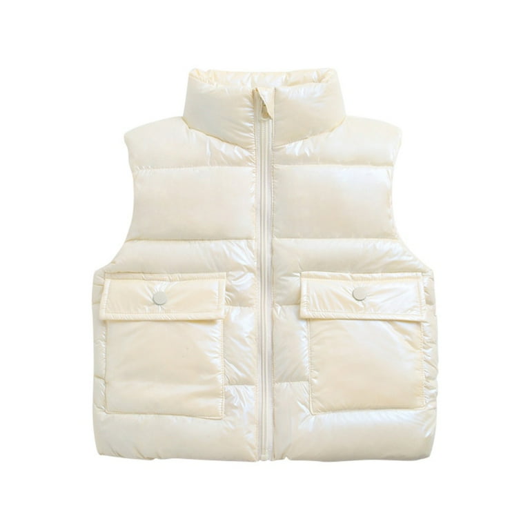 Girls white puffer vest hotsell