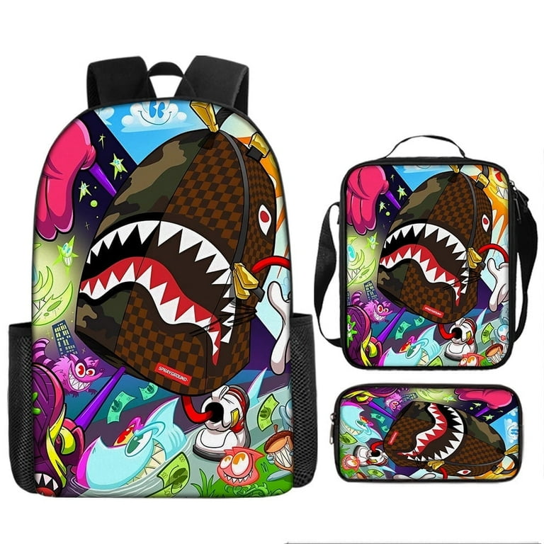 BAPE Anime Travel Backpack for Teens/Womens/Mens/ Casual
