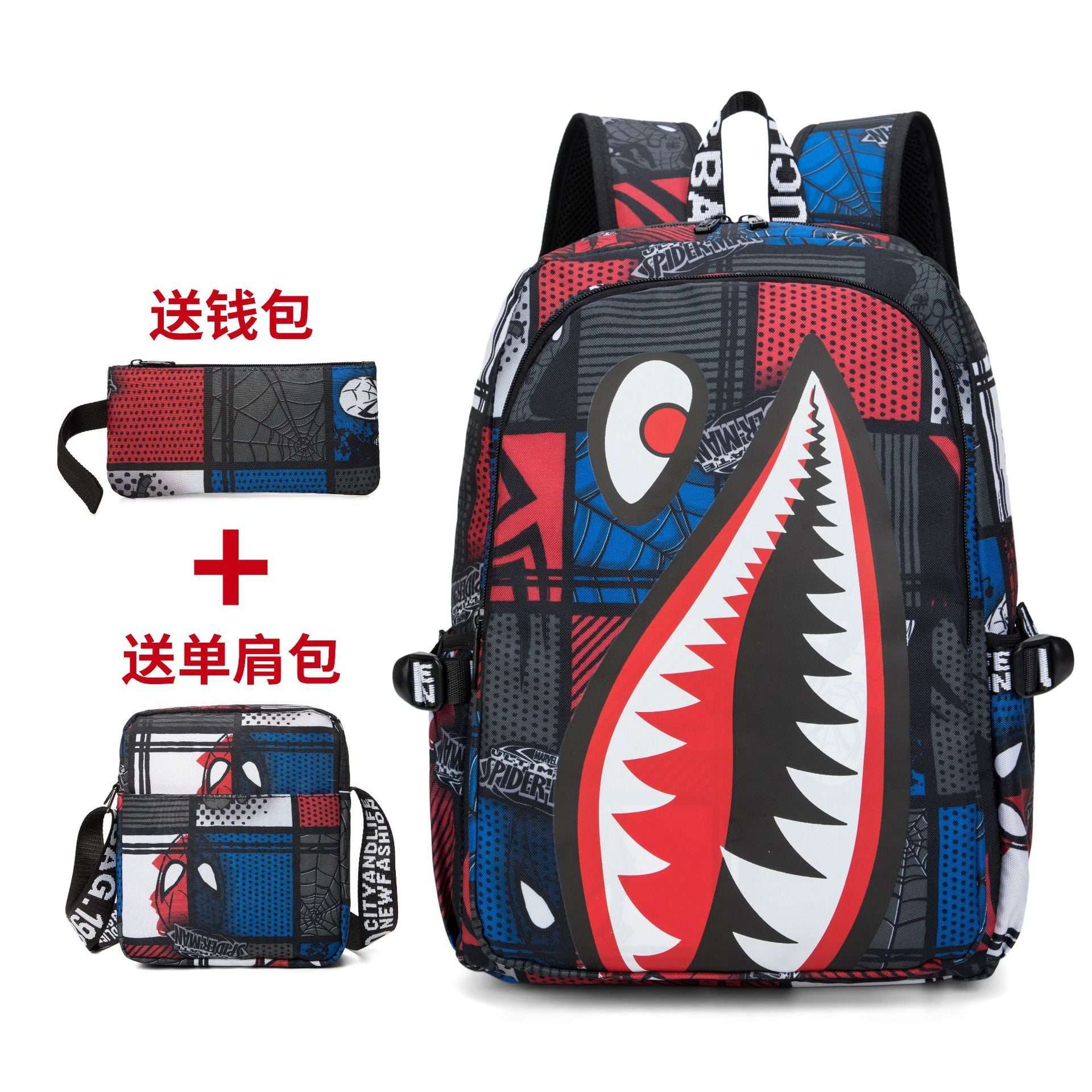 BAPE Backpack Shark Backpacks School Backpack Laptop Bag Shoulders Lightweight for Kids Girls Walmart