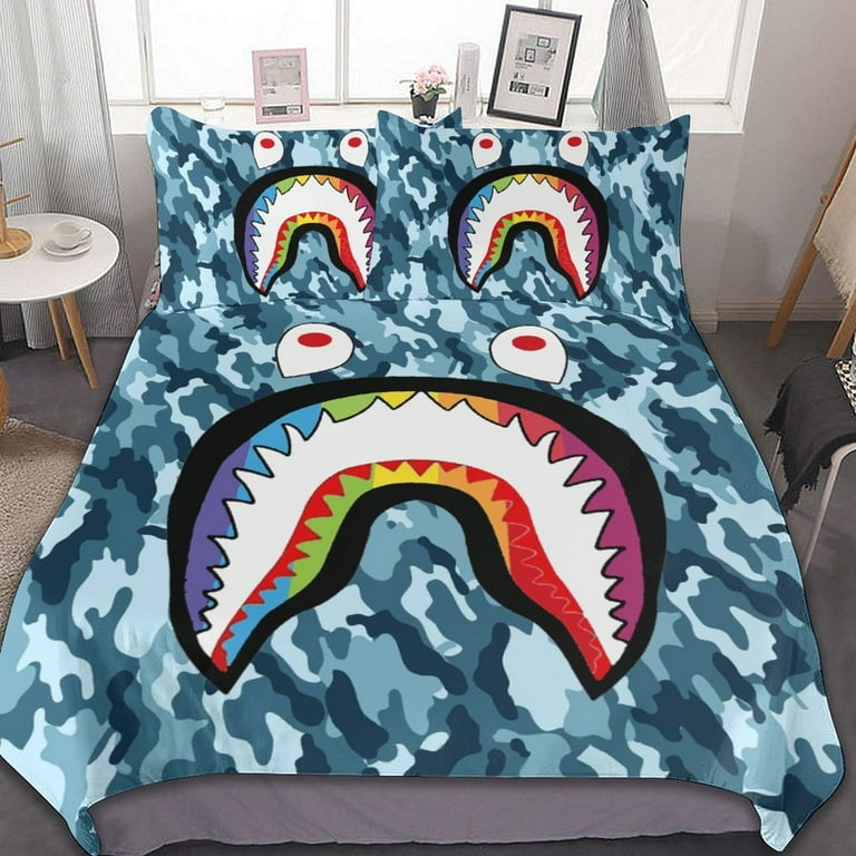BAPE Camo Shark 3 Piece Bedding Set 86