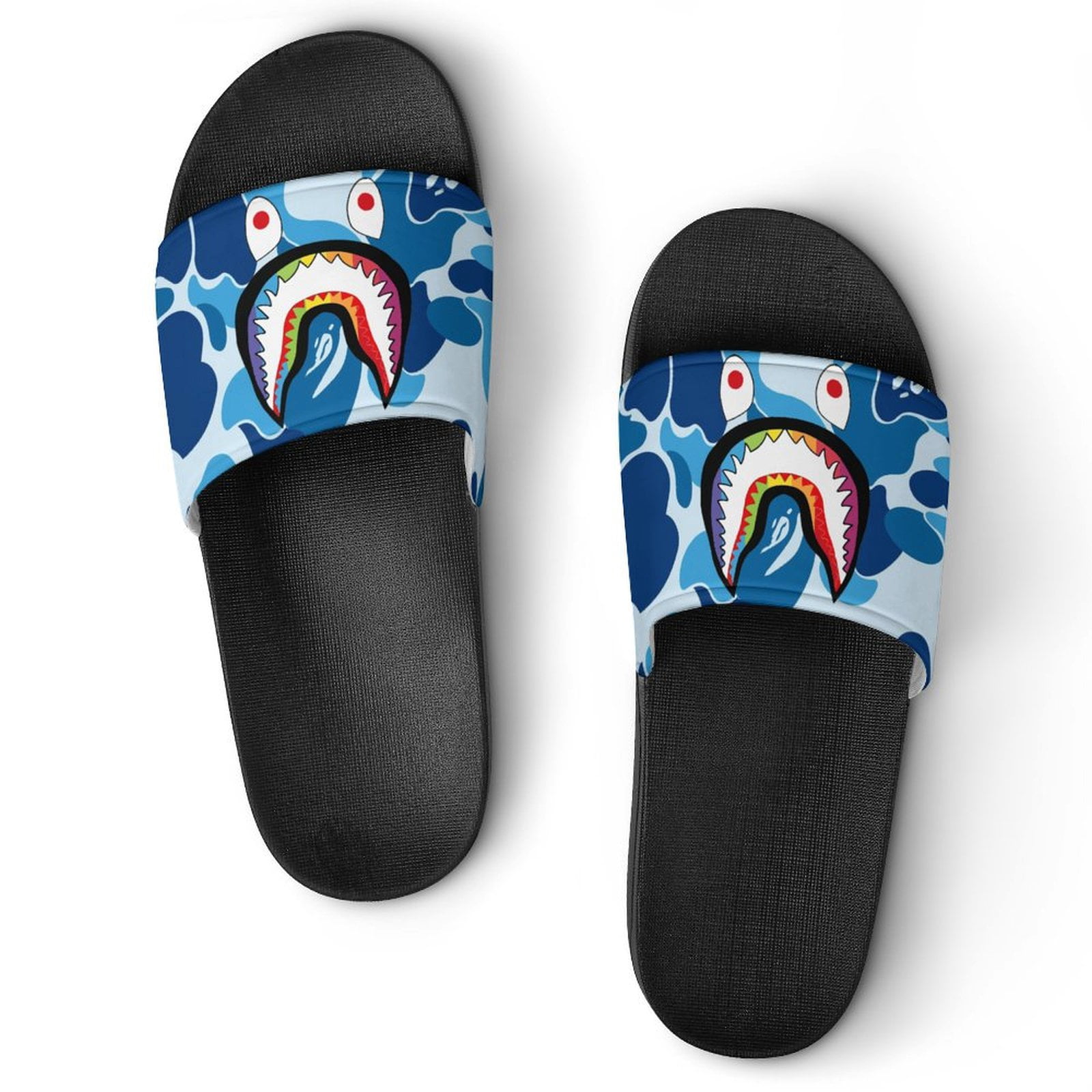 BAPE Camo Shark PVC Home Slippers Comfort Slide Sandals Indoor 