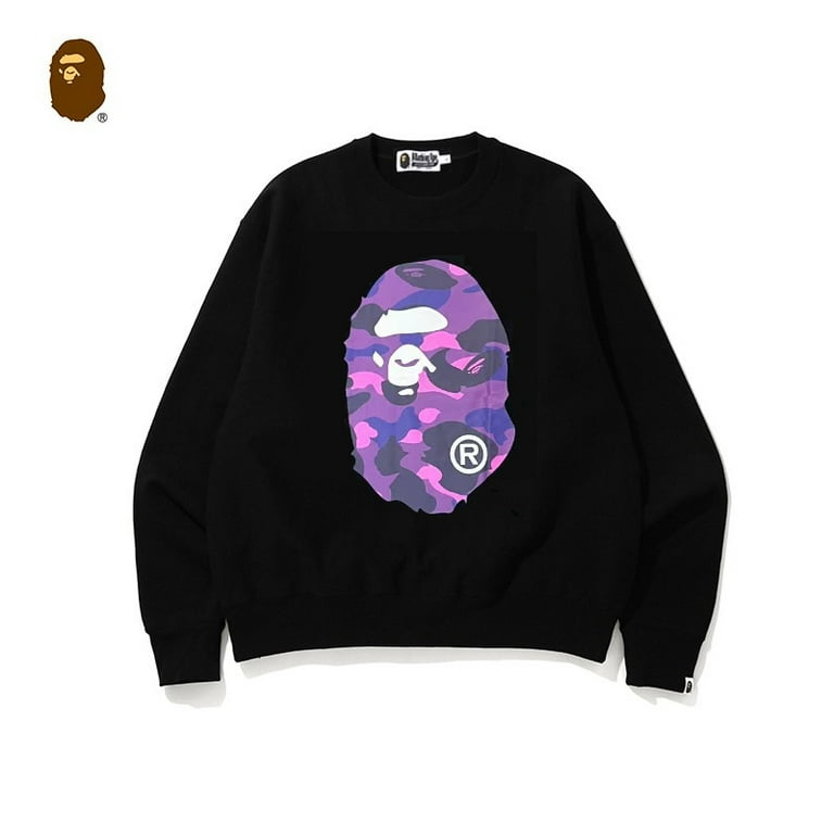 BAPE Camouflage Sweater Round Neck Sweatshirt Men s Shark Jacket Walmart