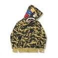 BAPE Embroidered Shark Camouflage Hoodie 3D Spring/Autumn ZipUp