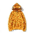 BAPE Embroidered Shark Camouflage Hoodie 3D Spring/Autumn ZipUp