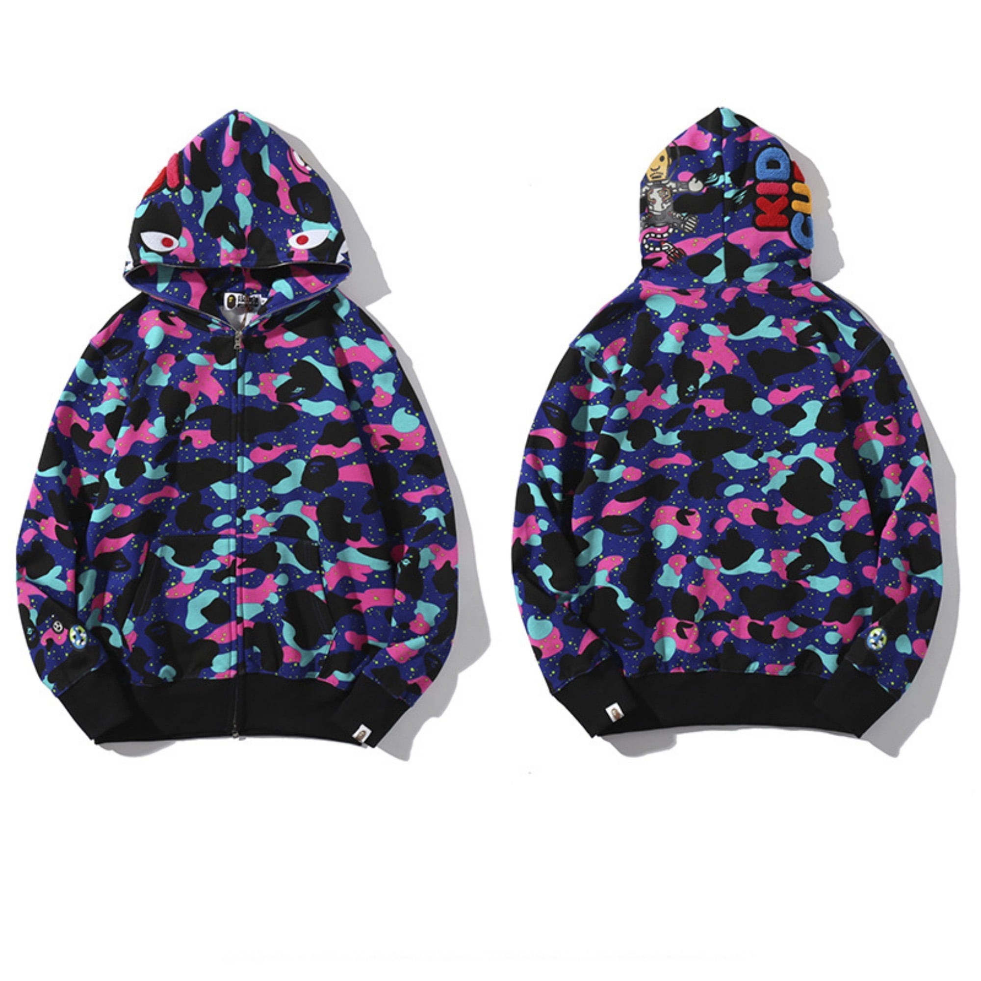 Galaxy shark shops full zip Hoodie