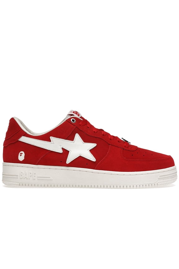 Men's A Bathing Ape Bape Sta Low Red Suede Shoes, from StockX