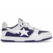 BAPE Mens A Bathing Ape Sk8 Sta #1 Ostrich Pack White Purple Skateboarding Shoes, from StockX