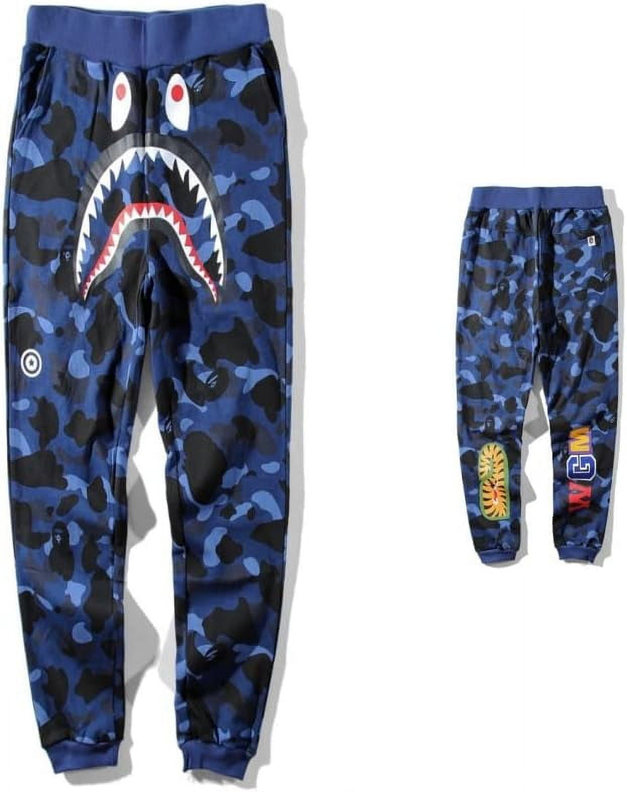 BAPE Men's Ape Sweatpants Shark Camo Casual Sports Pants for