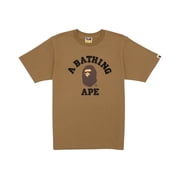BAPE Mens College Tee Tee Beige, from StockX