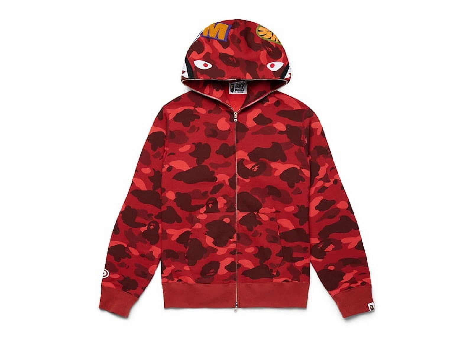 BAPE X CLOT CAMO SHARK パーカー レッド 0XL BAPE X CLOT CAMO SHARK RELAXED FIT FULL ZIP HOODIE MENS – eu.bape.com