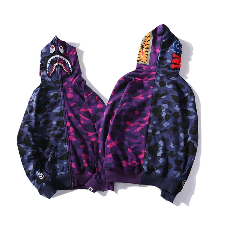 Bape purple and blue hoodie new arrivals