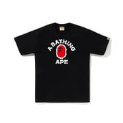 WSMXZDH BAPE Men's shirt Bath ape head short sleeve, pure cotton new men and women hip hop ape head cartoon print loose neutral T-shirt