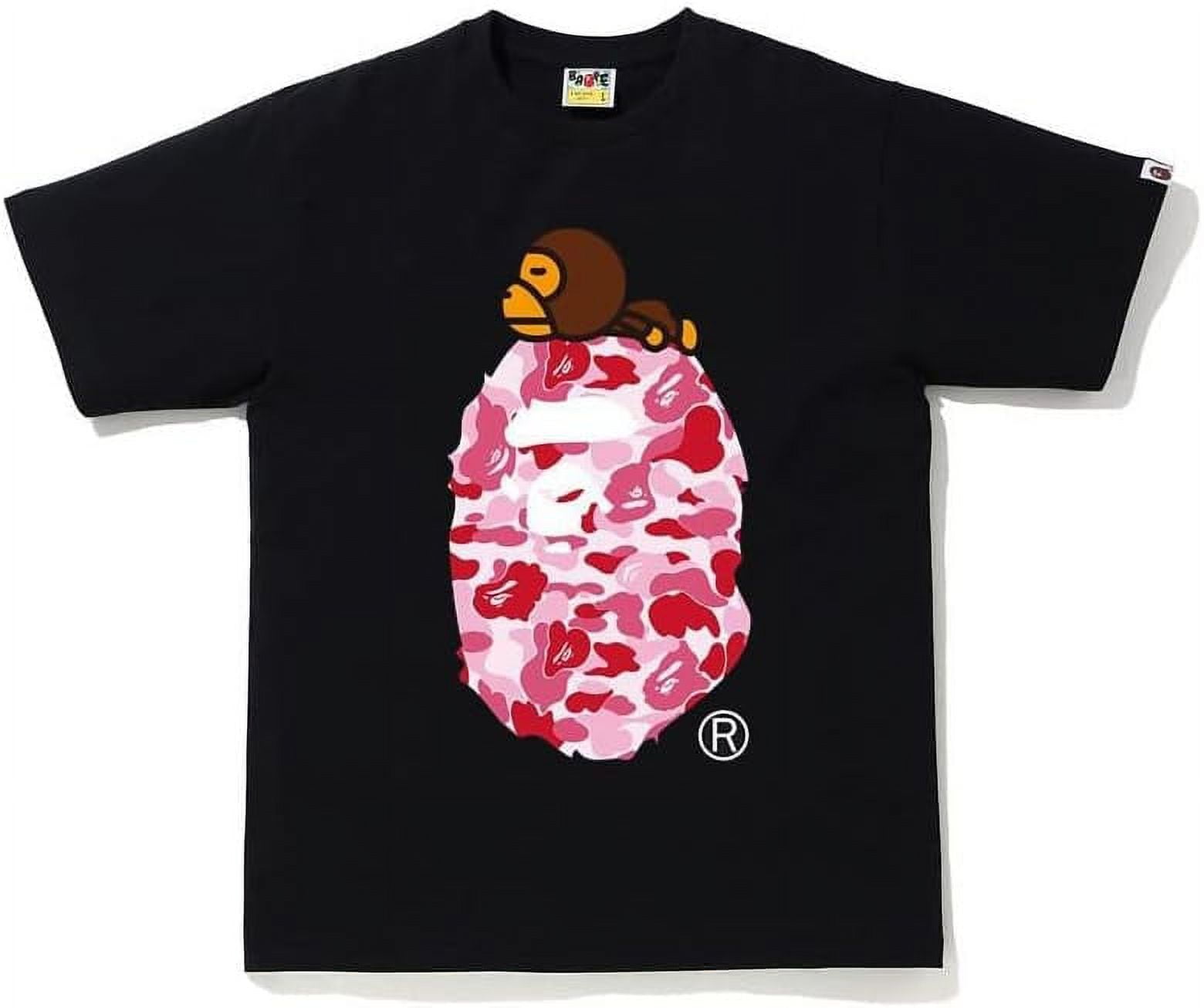 BAPE New Summer The Bathing Ape Head Cartoon Print Short Sleeve T Shirt Casual Tee for Unisex Walmart
