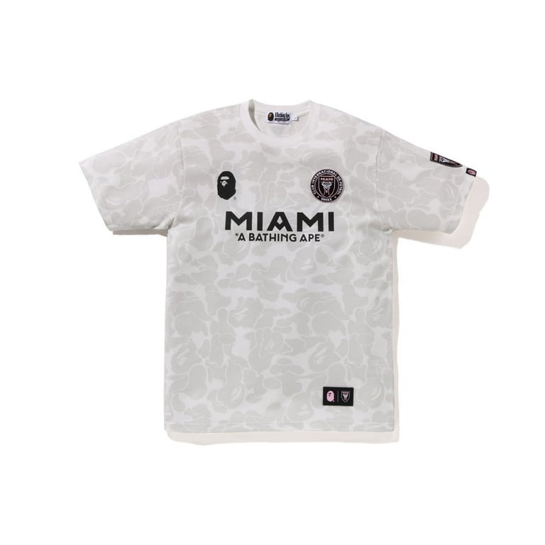 Bape shirt white and gold hotsell
