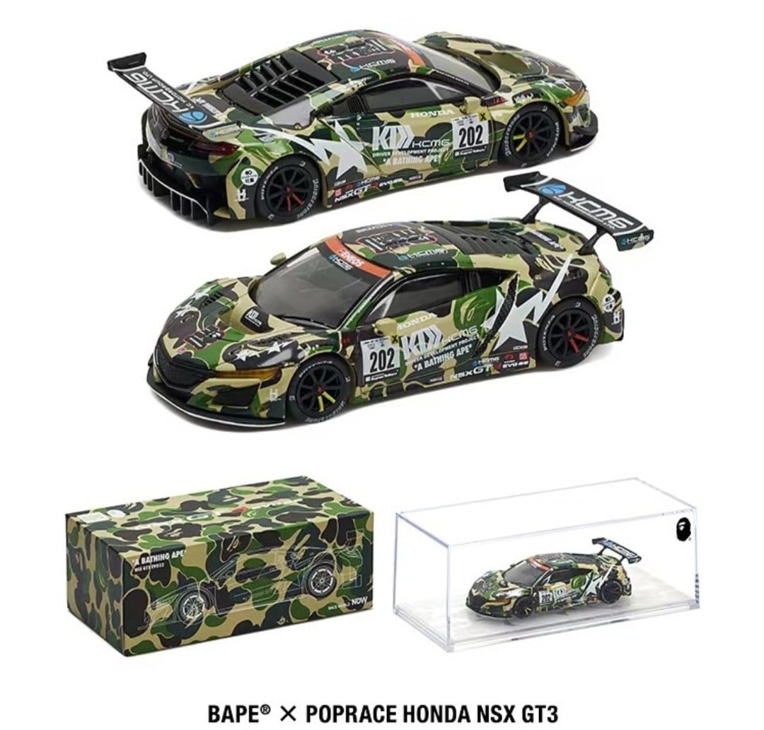 超歓迎された GT3 NSX HONDA POPRACE x BAPE EVO22 Business Walmart - 1/64 自動車