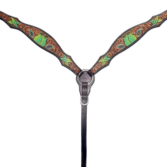 BAR H EQUINE Genuine Western American Leather Horse Premium Breast Collar