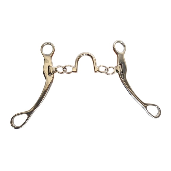 HILASON Western Horse 5 In Mouth Medium Shank Chain SS Correction Bit