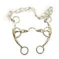 thumbnail image 1 of BAR H EQUINE Western Horse Fixed Cheek Twisted Low Port Stainless Steel Curb Bit, 1 of 1