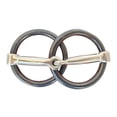 thumbnail image 1 of HILASON Western Horse Weighted O Ring Snaffle Bit SS and Black Sweet Iron, 1 of 1