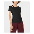 thumbnail image 1 of BAR III Womens Black Cut Out Short Sleeve Jewel Neck Top  Size: S, 1 of 3