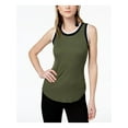 thumbnail image 1 of BAR III $39 Womens New 1324 Green Ribbed Varsity Sleeveless Tank Top L B+B, 1 of 3