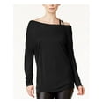 thumbnail image 1 of BAR III $45 Womens New 1442 Black Cold Shoulder Long Sleeve Scoop Neck Top S B+B, 1 of 3